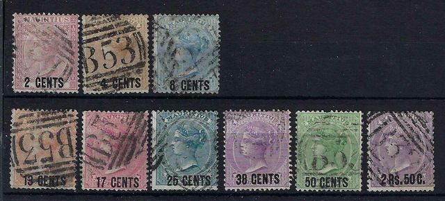 Image of Mauritius SG 83/91 FU British Commonwealth Stamp